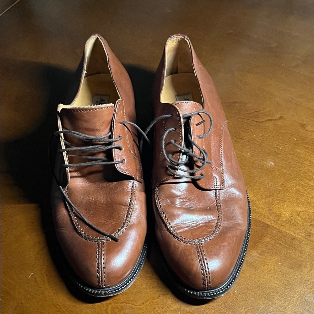 Alfani Chestnut Leather Men's Derbys